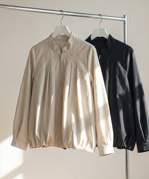 antiqua（アンティカ）の「タックブルゾン（ブルゾン・レディース・ブラック/ナチュラル・ONESIZE）」の11枚目の写真