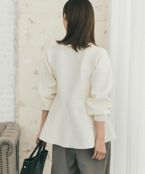 URBAN RESEARCH DOORS（アーバンリサーチドアーズ）の「ペプラムKNIT（ニット/セーター・レディース・オフホワイト/ブラック・FREE）」の10枚目の写真