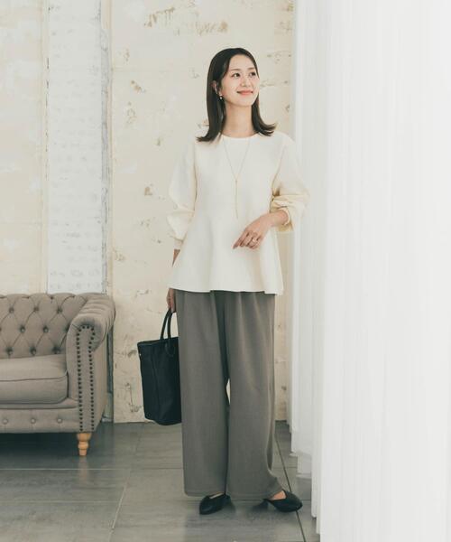 URBAN RESEARCH DOORS（アーバンリサーチドアーズ）の「ペプラムKNIT（ニット/セーター・レディース・オフホワイト/ブラック・FREE）」の16枚目の写真