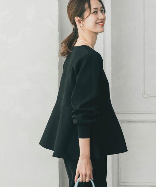 URBAN RESEARCH DOORS（アーバンリサーチドアーズ）の「ペプラムKNIT（ニット/セーター・レディース・オフホワイト/ブラック・FREE）」の21枚目の写真