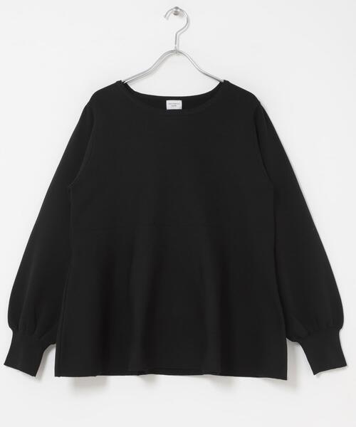 URBAN RESEARCH DOORS（アーバンリサーチドアーズ）の「ペプラムKNIT（ニット/セーター・レディース・オフホワイト/ブラック・FREE）」の4枚目の写真