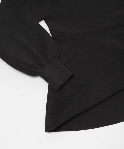 URBAN RESEARCH DOORS（アーバンリサーチドアーズ）の「ペプラムKNIT（ニット/セーター・レディース・オフホワイト/ブラック・FREE）」の6枚目の写真