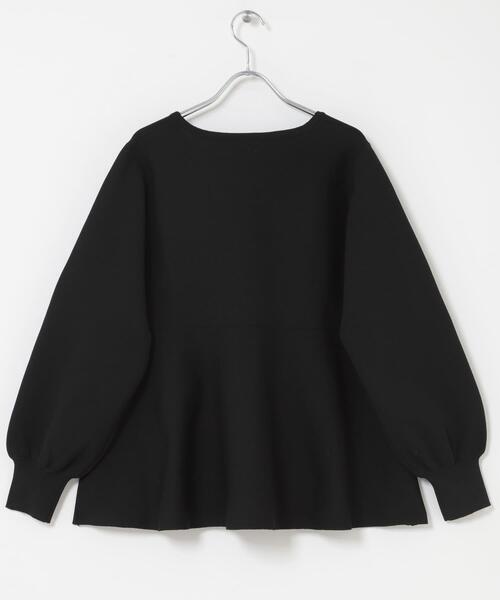 URBAN RESEARCH DOORS（アーバンリサーチドアーズ）の「ペプラムKNIT（ニット/セーター・レディース・オフホワイト/ブラック・FREE）」の7枚目の写真