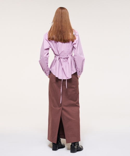 ETMON(エトモン)の「Belt Long Skirt, Brick Brown(スカート・レディース・その他・S/M)」の3枚目の写真