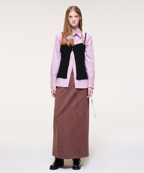 ETMON(エトモン)の「Belt Long Skirt, Brick Brown(スカート・レディース・その他・S/M)」の5枚目の写真