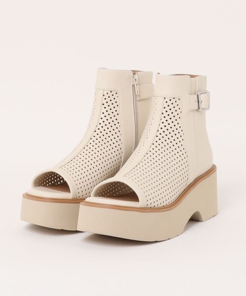 あしながおじさん（アシナガオジサン）の「7210151（ブーツ・レディース・ブラック/アイボリー・22.5cm/23cm/23.5cm/24cm/24.5cm）」の2枚目の写真