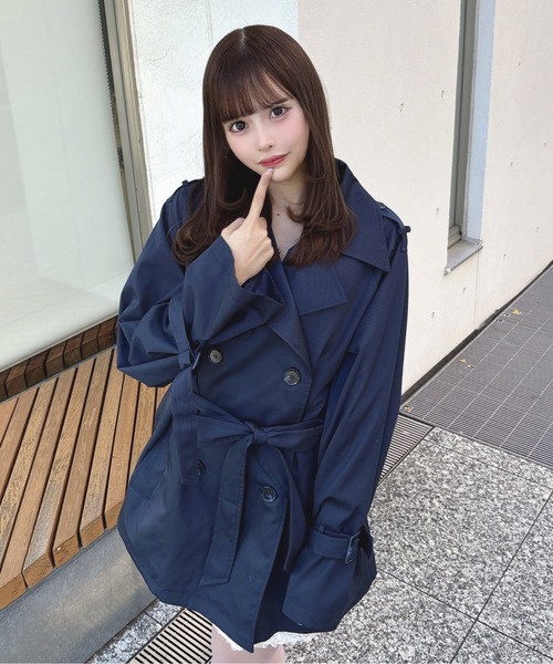 one way（ワンウェイ）の「トレンチコート（トレンチコート・レディース・ベージュ系その他/ベージュ/ネイビー/ブラック系その他・FREE）」の4枚目の写真