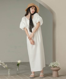 hinari（ヒナリ）の「パフスリーブワンピース（ワンピース）」