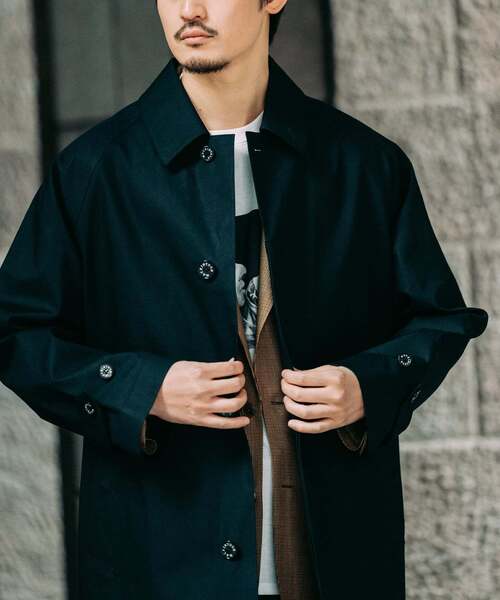 Mackintosh(マッキントッシュ)の「MACKINTOSH(マッキントッシュ) 別注 NEW BALFIELD(ステンカラーコート・メンズ・ベージュ/ブラック/ホワイト系その他・40/38/36)」の5枚目の写真