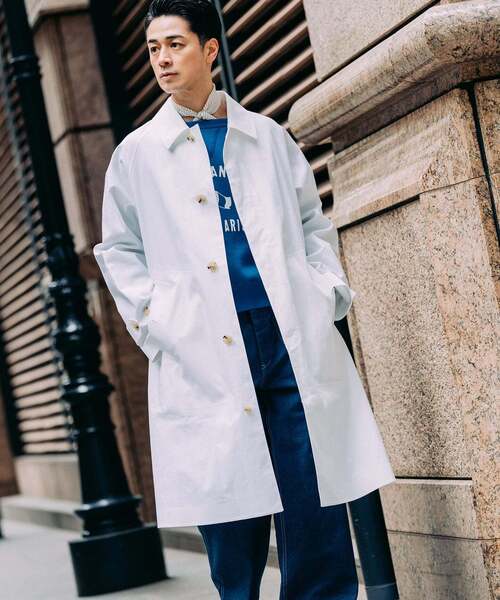 Mackintosh(マッキントッシュ)の「MACKINTOSH(マッキントッシュ) 別注 NEW BALFIELD(ステンカラーコート・メンズ・ベージュ/ブラック/ホワイト系その他・40/38/36)」の21枚目の写真