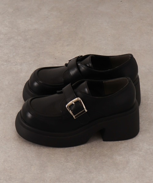 archives（アルシーヴ）の「厚底ベルトパンプス（パンプス・レディース・ブラウン/ブラック・MEDIUM/LARGE）」の5枚目の写真