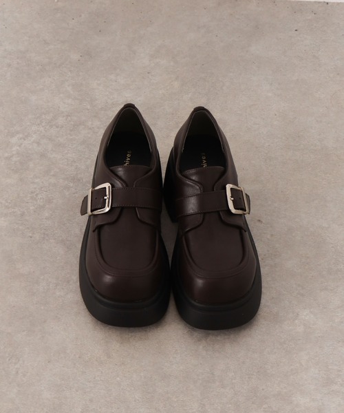 archives（アルシーヴ）の「厚底ベルトパンプス（パンプス・レディース・ブラウン/ブラック・MEDIUM/LARGE）」の10枚目の写真