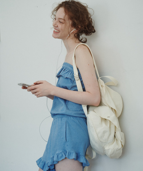 FUN FROM FUN(ファンフロムファン)の「WASHING PLAY JUMPSUIT, BLUE(つなぎ/オールインワン・レディース・その他・ONE SIZE)」の3枚目の写真