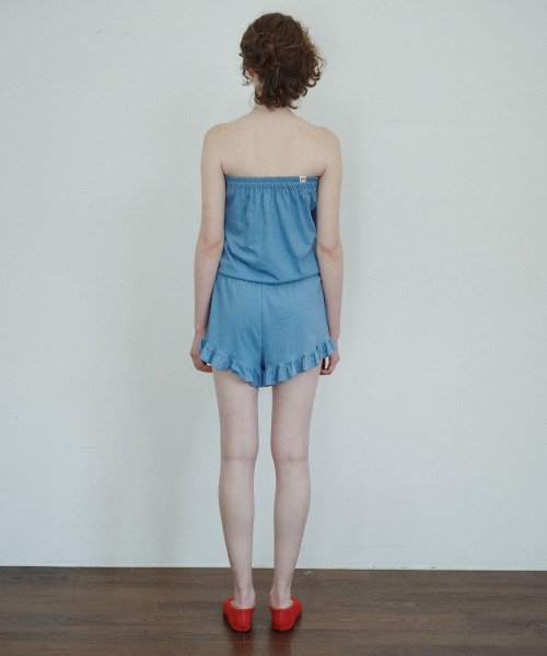FUN FROM FUN(ファンフロムファン)の「WASHING PLAY JUMPSUIT, BLUE(つなぎ/オールインワン・レディース・その他・ONE SIZE)」の6枚目の写真