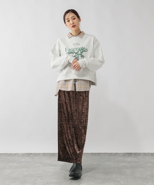 GLOBAL WORK(グローバルワーク)の「フリンジチェックシャツ長袖/633899(シャツ/ブラウス・レディース・ブラウン系8/ホワイト系8/ブラック系9/ブルー系その他・LARGE/MEDIUM)」の17枚目の写真