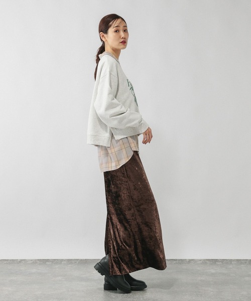 GLOBAL WORK(グローバルワーク)の「フリンジチェックシャツ長袖/633899(シャツ/ブラウス・レディース・ブラウン系8/ホワイト系8/ブラック系9/ブルー系その他・LARGE/MEDIUM)」の18枚目の写真