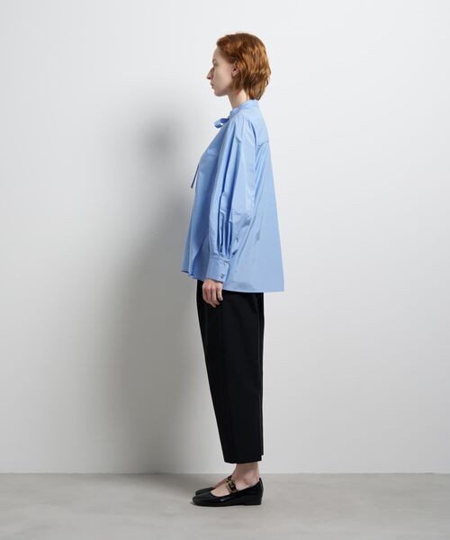 LANVIN en Bleu（ランバンオンブルー）の「シルキータイプライターボウタイリボンブラウス（シャツ/ブラウス・レディース・オフホワイト/ブルー系その他・38）」の4枚目の写真
