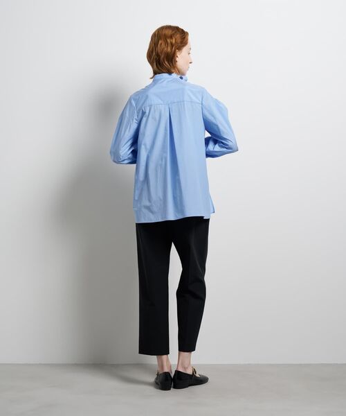 LANVIN en Bleu（ランバンオンブルー）の「シルキータイプライターボウタイリボンブラウス（シャツ/ブラウス・レディース・オフホワイト/ブルー系その他・38）」の5枚目の写真