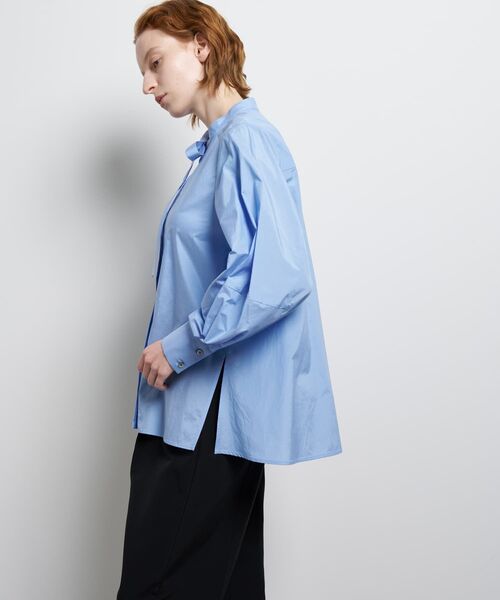 LANVIN en Bleu（ランバンオンブルー）の「シルキータイプライターボウタイリボンブラウス（シャツ/ブラウス・レディース・オフホワイト/ブルー系その他・38）」の6枚目の写真