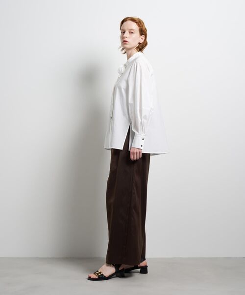 LANVIN en Bleu（ランバンオンブルー）の「シルキータイプライターボウタイリボンブラウス（シャツ/ブラウス・レディース・オフホワイト/ブルー系その他・38）」の12枚目の写真