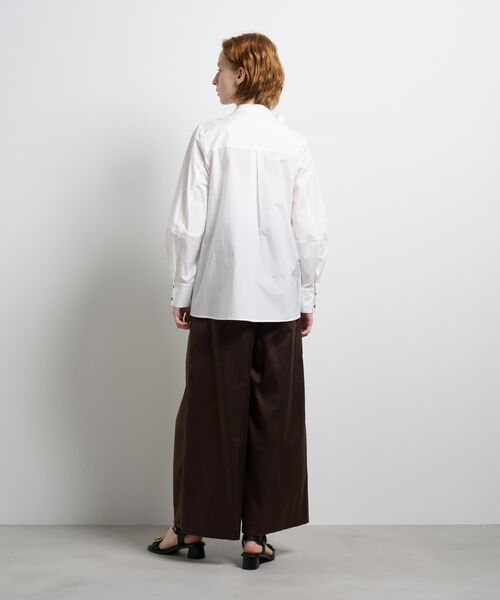 LANVIN en Bleu（ランバンオンブルー）の「シルキータイプライターボウタイリボンブラウス（シャツ/ブラウス・レディース・オフホワイト/ブルー系その他・38）」の13枚目の写真