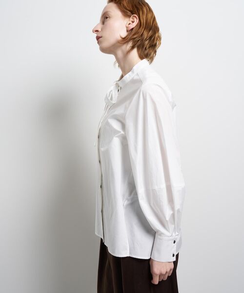 LANVIN en Bleu（ランバンオンブルー）の「シルキータイプライターボウタイリボンブラウス（シャツ/ブラウス・レディース・オフホワイト/ブルー系その他・38）」の15枚目の写真