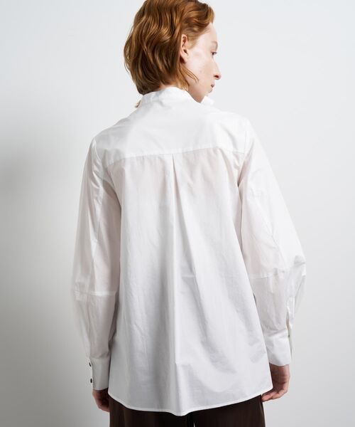 LANVIN en Bleu（ランバンオンブルー）の「シルキータイプライターボウタイリボンブラウス（シャツ/ブラウス・レディース・オフホワイト/ブルー系その他・38）」の16枚目の写真