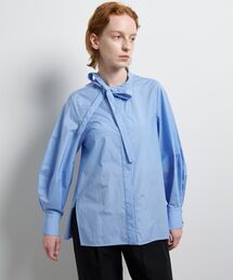 LANVIN en Bleu | シルキータイプライターボウタイリボンブラウス(シャツ/ブラウス)