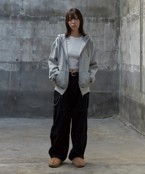 TONY LAWRENCE(トニーローレンス)の「ウォッシュドダブルニーパンツブラック(その他パンツ・レディース・その他・LARGE/MEDIUM/SMALL)」の5枚目の写真