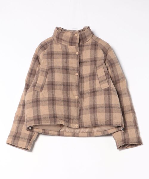 はるな！新品！RADIATE チェックダウンジャケット38000円ヤマダヤ セール】チェック柄 スタンドカラーダウンジャケット（ダウン