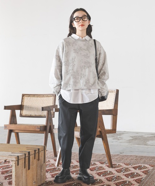 niko and...(ニコアンド)の「ストレッチテーパードパンツ(その他パンツ・レディース・ホワイト/ライトグレー/ライトブルー/ブラック/アイボリー/インディゴブルー/キャメル・MEDIUM/LARGE/SMALL)」の3枚目の写真