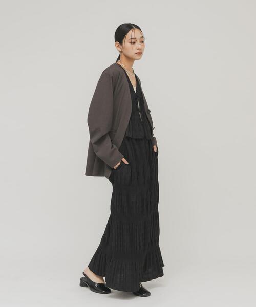 KBF（ケイビーエフ）の「マジョリカプリーツベストSETスカート（セットアップ・レディース・カーキ/ブラック/ブラウン・ONE）」の18枚目の写真