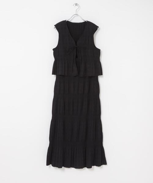 KBF（ケイビーエフ）の「マジョリカプリーツベストSETスカート（セットアップ・レディース・カーキ/ブラック/ブラウン・ONE）」の19枚目の写真