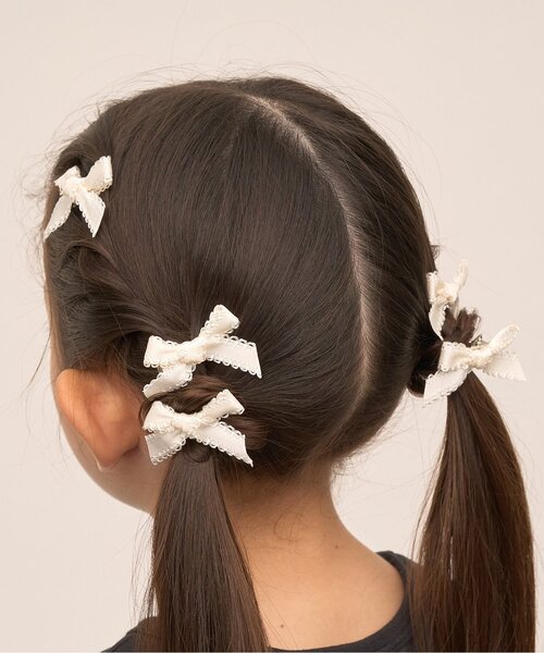 Lycee mine（リセマイン）の「ちびヘアクリップ(6コセット)（バレッタ/ヘアクリップ・キッズ・ラベンダー/サックスブルー/ミント/クリーム/ライトピンク/アイボリー・F）」の2枚目の写真