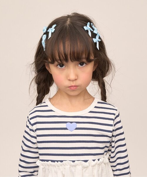 Lycee mine（リセマイン）の「ちびヘアクリップ(6コセット)（バレッタ/ヘアクリップ・キッズ・ラベンダー/サックスブルー/ミント/クリーム/ライトピンク/アイボリー・F）」の21枚目の写真