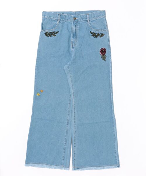 チャイハネ（チャイハネ）の「【チャイハネ】デニム刺繍MEN'Sパンツ（デニムパンツ・メンズ・ブルー/ネイビー・FREE）」の2枚目の写真
