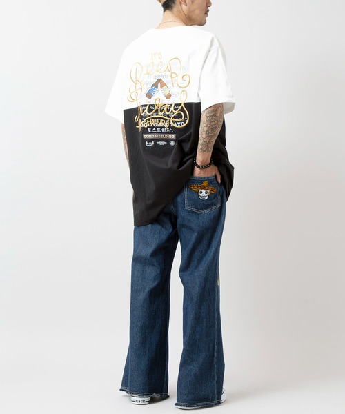 チャイハネ（チャイハネ）の「【チャイハネ】デニム刺繍MEN'Sパンツ（デニムパンツ・メンズ・ブルー/ネイビー・FREE）」の10枚目の写真