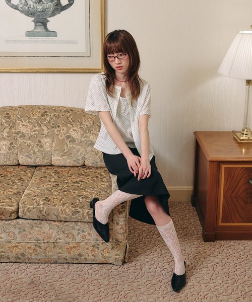 Unblend（アンブレンド）の「【Unblend】2セット ワッフル アソート ヘンリーネックキャミソール/コンパクトカーディガン（カーディガン/ボレロ・レディース・チャコール/ブラック/ライトブルー/杢グレー/オフホワイト・FREE）」の20枚目の写真