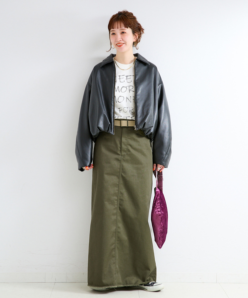 B.C STOCK（ベーセーストック）の「【WEB限定】ウォッシャブル / PLCチノトラペーズスカート（スカート・レディース・ベージュ/ブラック/カーキ・LARGE/MEDIUM/SMALL）」の10枚目の写真