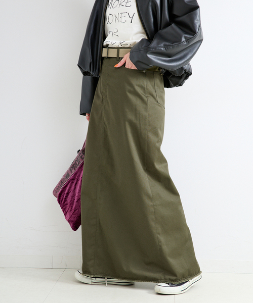 B.C STOCK（ベーセーストック）の「【WEB限定】ウォッシャブル / PLCチノトラペーズスカート（スカート・レディース・ベージュ/ブラック/カーキ・LARGE/MEDIUM/SMALL）」の14枚目の写真
