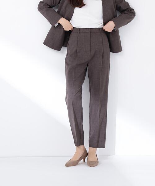 NATURAL BEAUTY BASIC(ナチュラルビューティーベーシック)の「◇リネンライク SETUP パンツ(スラックス・レディース・ブラウン/ベージュ・X-SMALL/SMALL/MEDIUM/LARGE)」の12枚目の写真