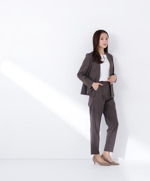 NATURAL BEAUTY BASIC(ナチュラルビューティーベーシック)の「◇リネンライク SETUP パンツ(スラックス・レディース・ブラウン/ベージュ・X-SMALL/SMALL/MEDIUM/LARGE)」の16枚目の写真
