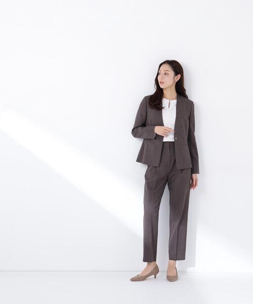 NATURAL BEAUTY BASIC(ナチュラルビューティーベーシック)の「◇リネンライク SETUP パンツ(スラックス・レディース・ブラウン/ベージュ・X-SMALL/SMALL/MEDIUM/LARGE)」の17枚目の写真