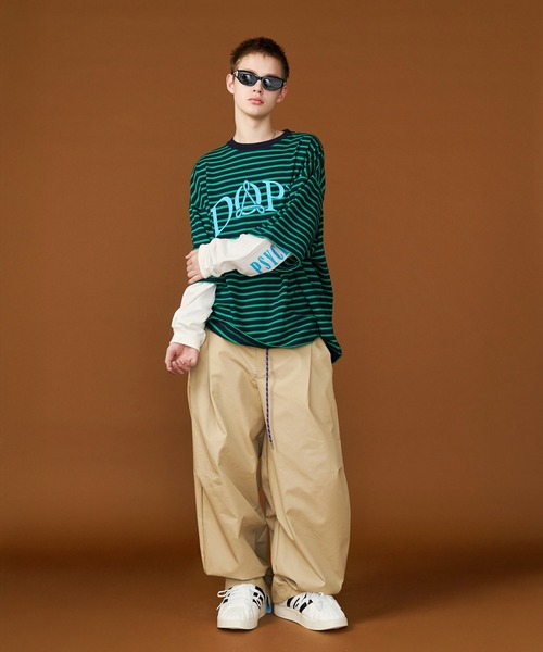 SeeSew(シーソー)の「【UNISEX】DOPE LAYERD LONG TEE/ドープレイヤードロングスリーブTシャツ(Tシャツ/カットソー・メンズ・ブラック/グリーン・M/L)」の12枚目の写真