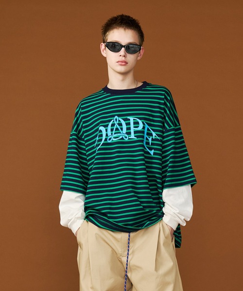 SeeSew(シーソー)の「【UNISEX】DOPE LAYERD LONG TEE/ドープレイヤードロングスリーブTシャツ(Tシャツ/カットソー・メンズ・ブラック/グリーン・M/L)」の11枚目の写真