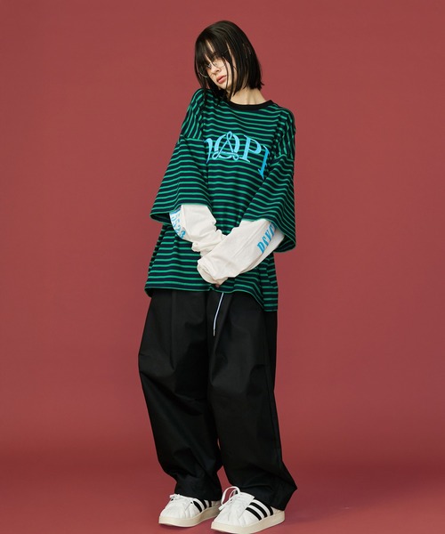 SeeSew(シーソー)の「【UNISEX】DOPE LAYERD LONG TEE/ドープレイヤードロングスリーブTシャツ(Tシャツ/カットソー・メンズ・ブラック/グリーン・M/L)」の20枚目の写真