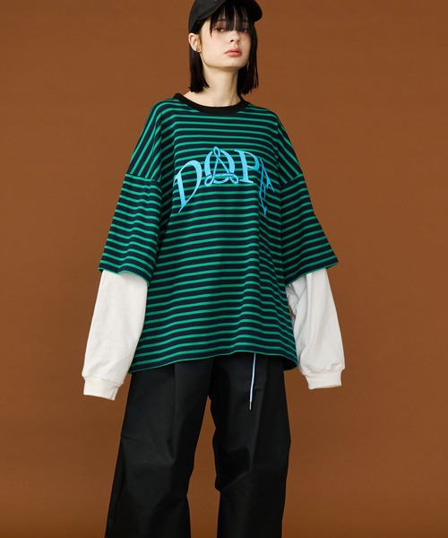SeeSew(シーソー)の「【UNISEX】DOPE LAYERD LONG TEE/ドープレイヤードロングスリーブTシャツ(Tシャツ/カットソー・メンズ・ブラック/グリーン・M/L)」の16枚目の写真