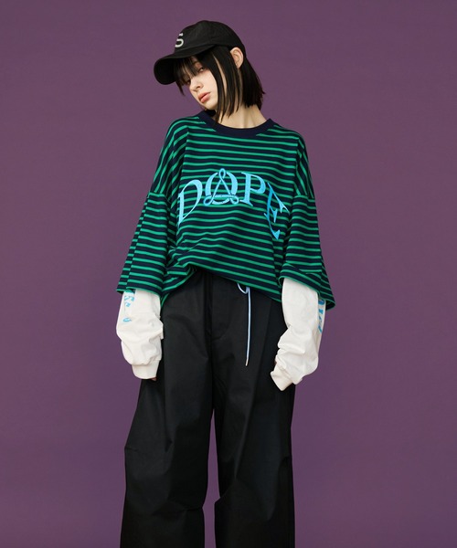 SeeSew(シーソー)の「【UNISEX】DOPE LAYERD LONG TEE/ドープレイヤードロングスリーブTシャツ(Tシャツ/カットソー・メンズ・ブラック/グリーン・M/L)」の17枚目の写真