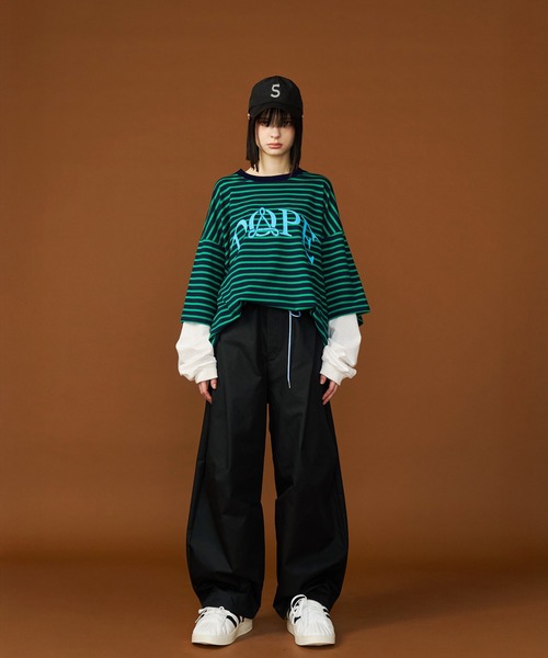 SeeSew(シーソー)の「【UNISEX】DOPE LAYERD LONG TEE/ドープレイヤードロングスリーブTシャツ(Tシャツ/カットソー・メンズ・ブラック/グリーン・M/L)」の19枚目の写真