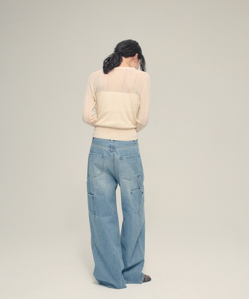 eL（エル）の「【eL】Denim Painter Pants/645132（デニムパンツ・レディース・ネイビー/ブルー・SMALL/MEDIUM）」の4枚目の写真